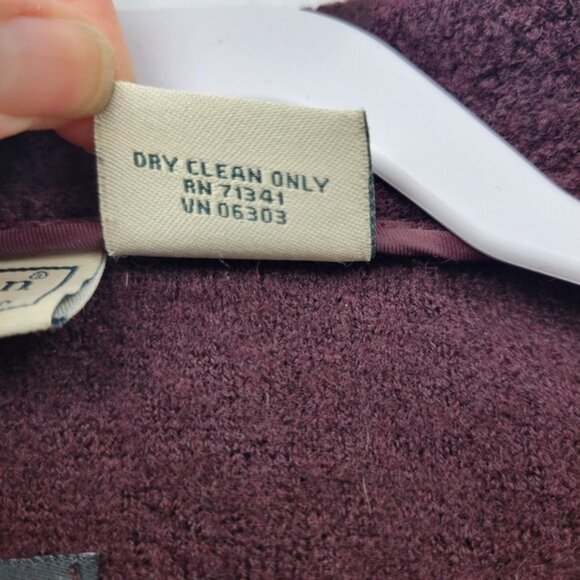 LL Bean Womens Bellandi Wool Jacket Size 1X Italy Pea Coat Eggplant Purple - Picture 13 of 16